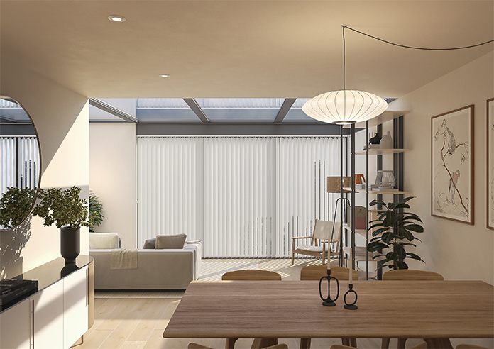Shimmer (Blackout), Quartz Cream - Vertical Blind - Image 8